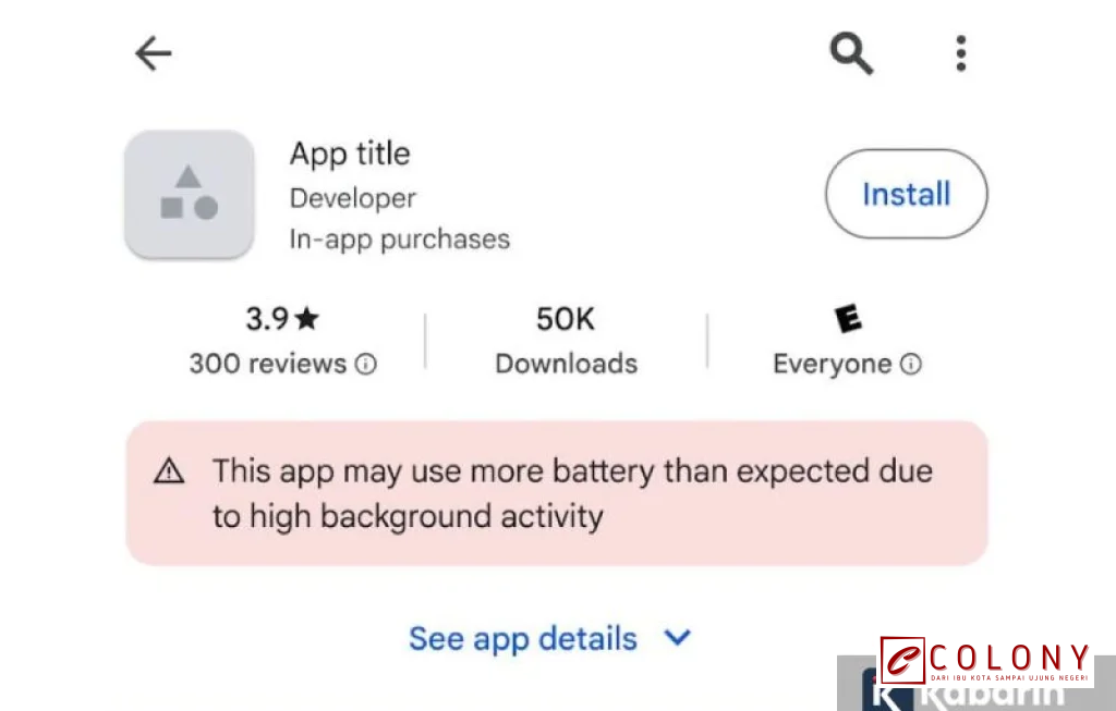 aplikasi boros baterai Google Play
