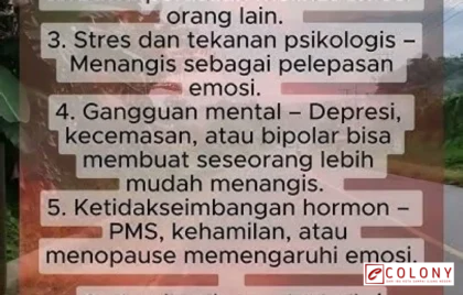 kepribadian orang yang mudah menangis