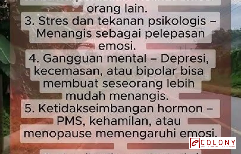 kepribadian orang yang mudah menangis