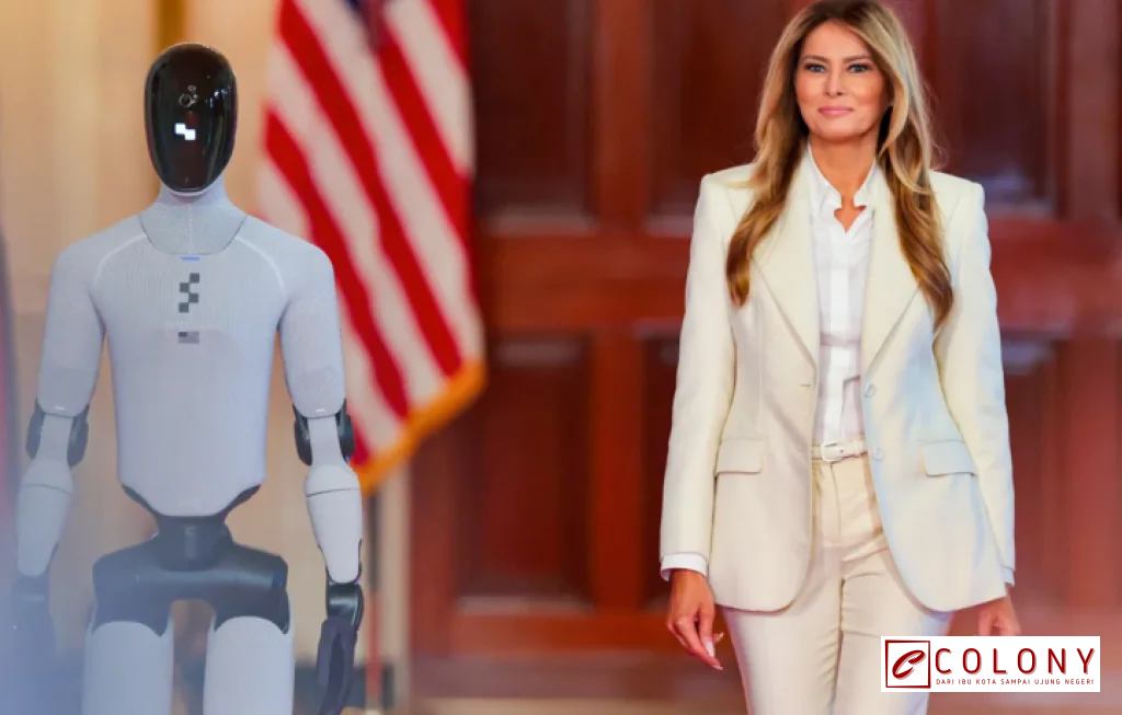 Melania Trump Jalan Bareng Robot