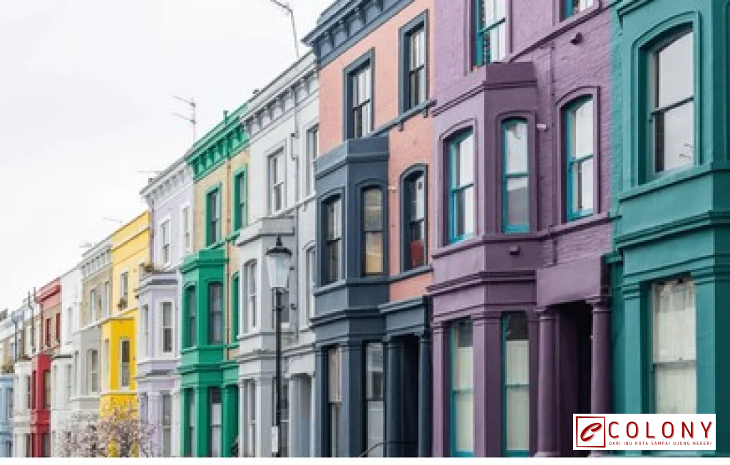 Notting Hill London warna warni