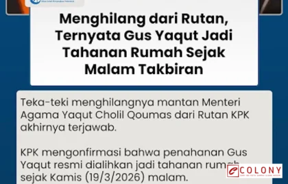 pengalihan tahanan rumah Yaqut