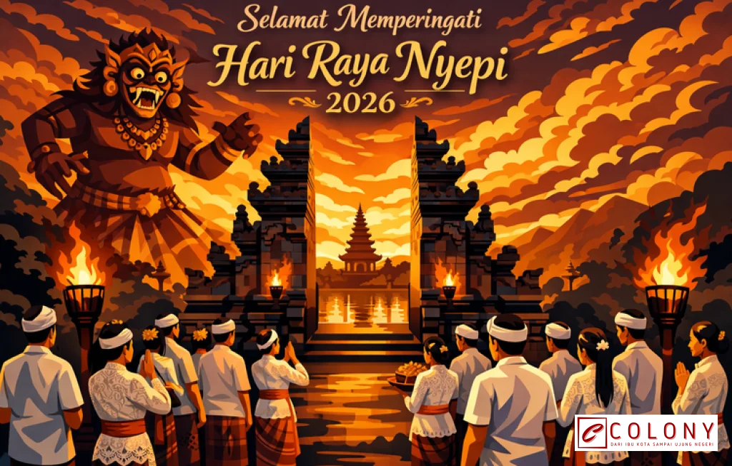 prompt AI gambar ucapan Nyepi 2026