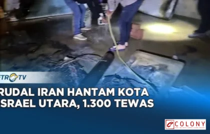 Rudal Iran Hantam Kota Israel