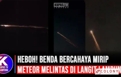 benda bercahaya di langit lampung