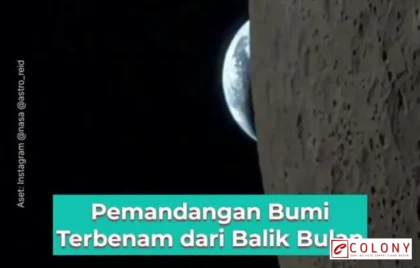 bumi tenggelam di balik bulan