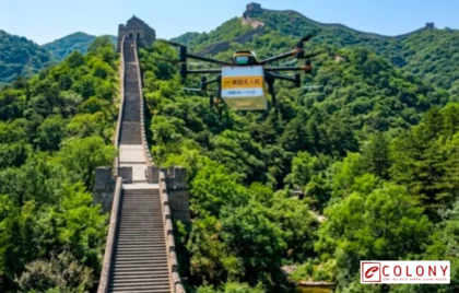 drone antar makanan tembok besar china