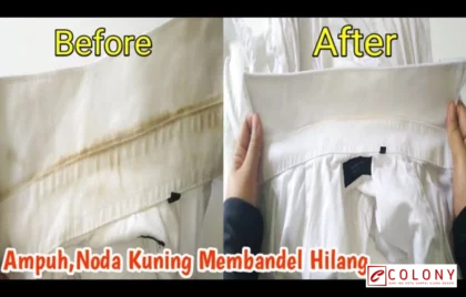 flek kuning baju putih