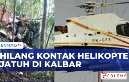 heli jatuh di kalbar
