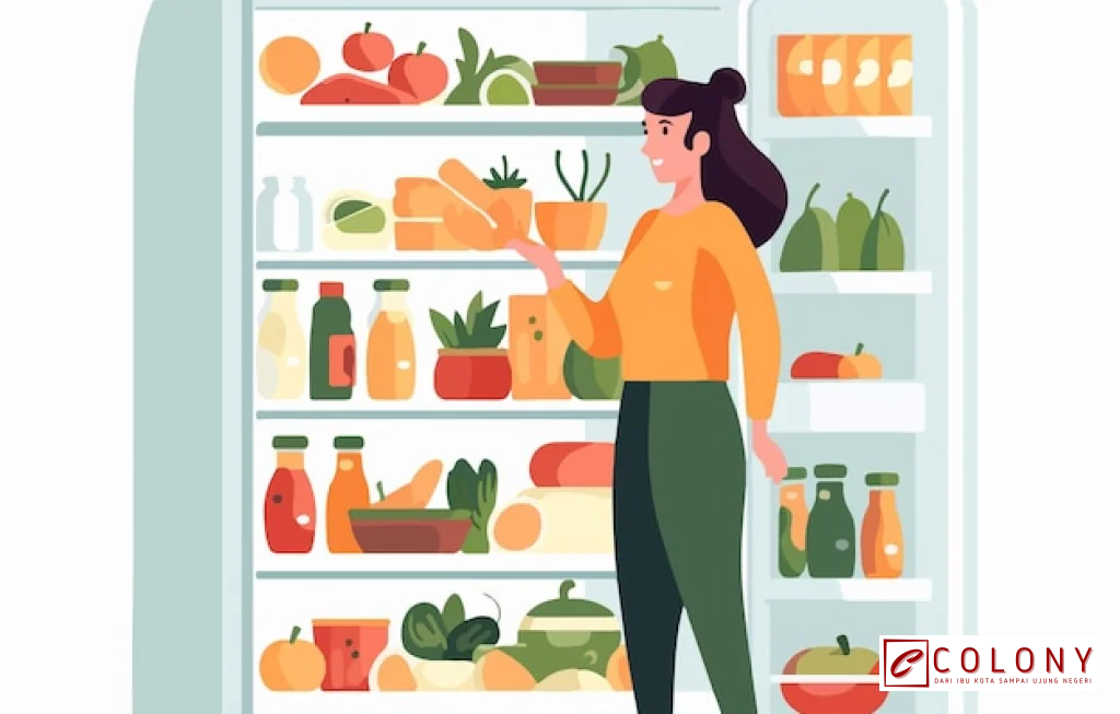 makanan di pintu kulkas