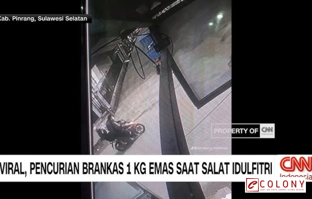 pencuri brankas 1 kg emas