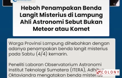 sampah antariksa di langit lampung