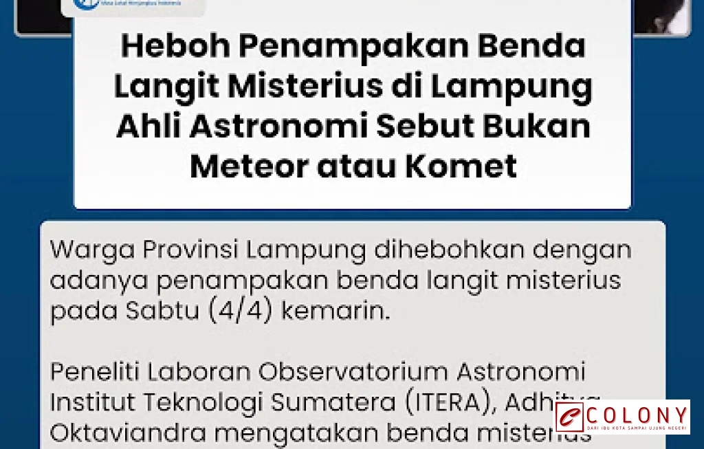 sampah antariksa di langit lampung
