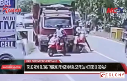 Truk Tabrak Motor di Sidrap