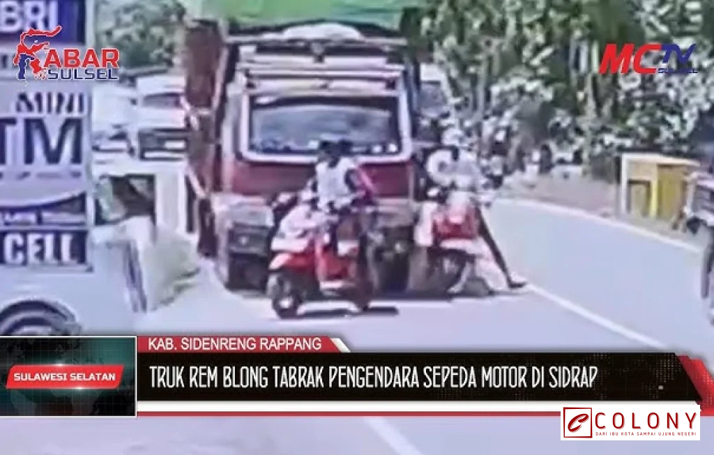Truk Tabrak Motor di Sidrap